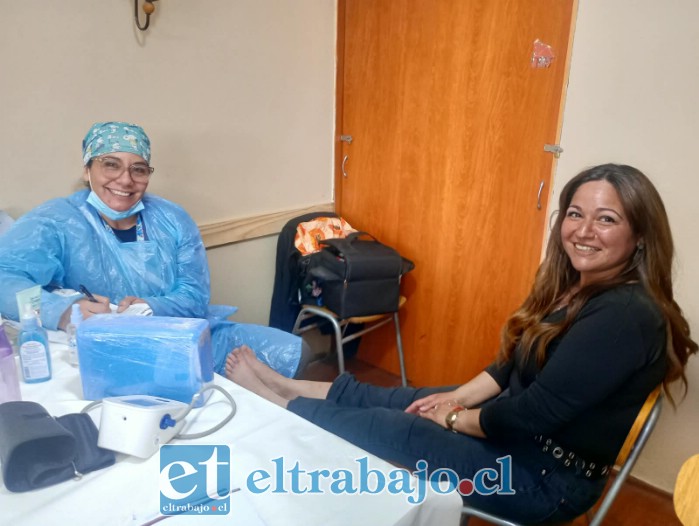 Una de las asistentes, feliz con la iniciativa.