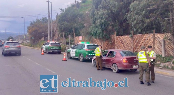 Más de 200 controles realizó Carabineros.